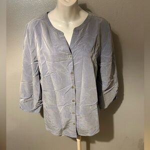 Chico’s button down blue blouse Size 2
